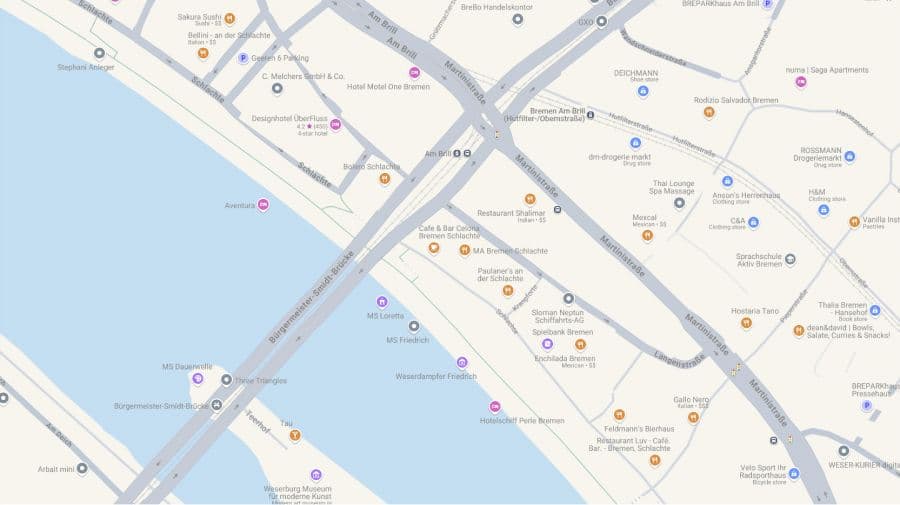 Kartenansicht Standort Bremen Mitte der Kanzlei Dr. Lohsin und Partner – Rechtsanwälte und Notare